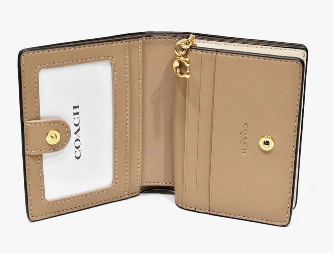 【COACH】 花柄 二つ折り財布 保存袋付 各種証明書付き 新品★