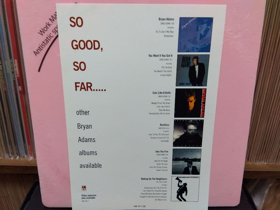 So Far So Good ブライアン アダムス LP