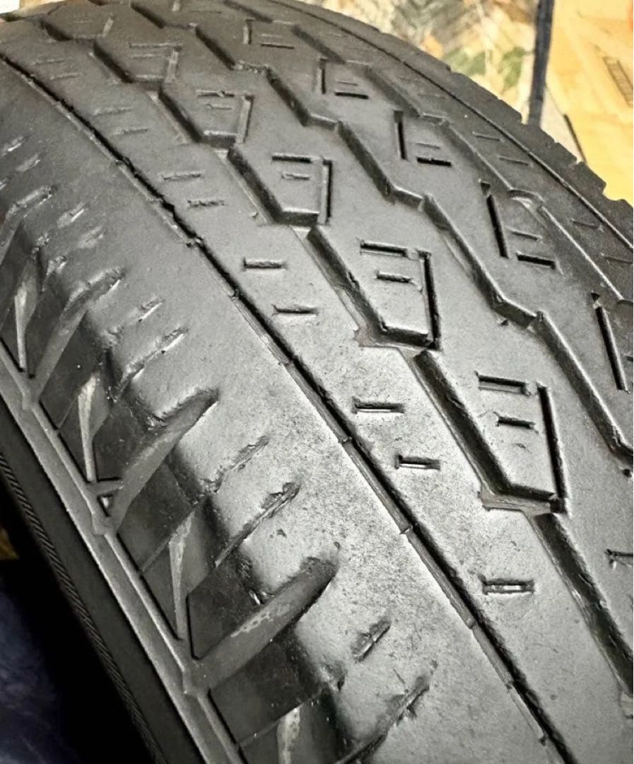 「1」　165R13 6PR LT ブリヂストンV600・中古タイヤ4本
