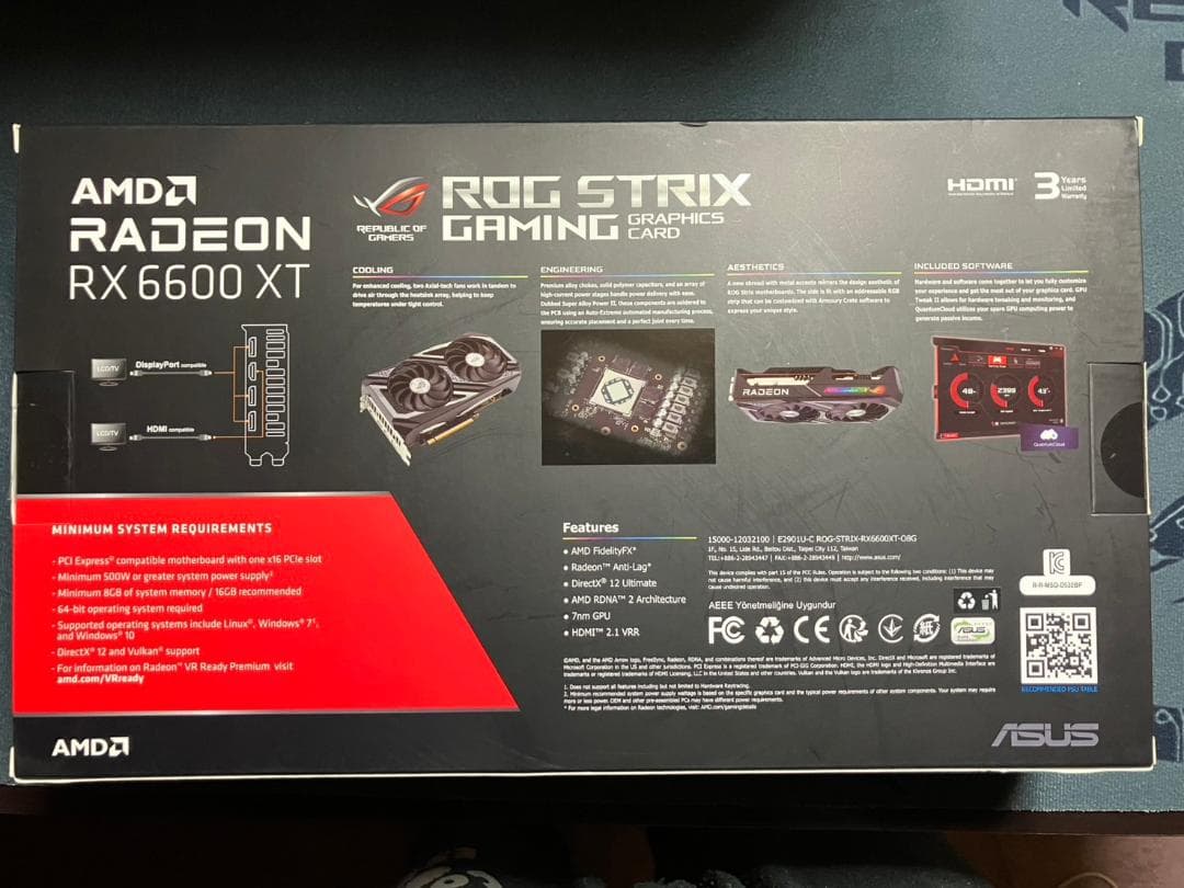 グラフィックボード・グラボ・ビデオカード ASUS ROG STRIX RX6600XT 8GB