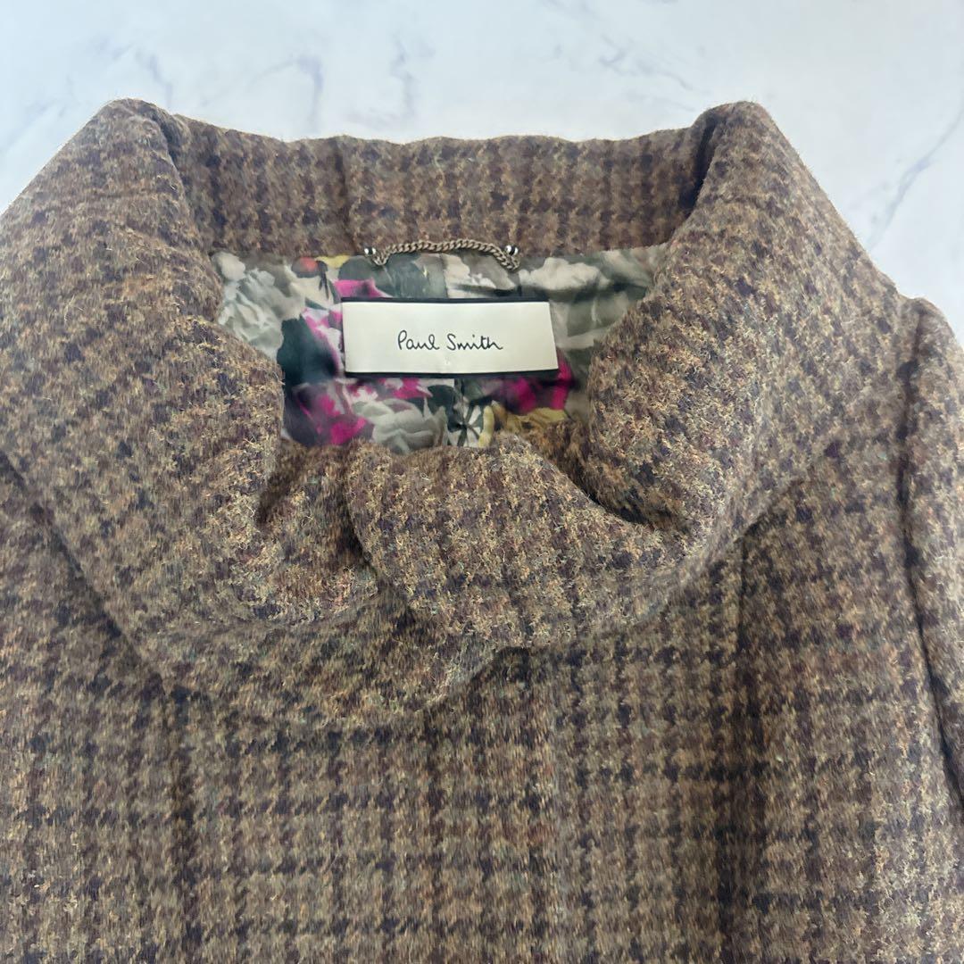 ✨Paul Smith✨レディース ウール ロングコート 裏地総柄 花柄 40