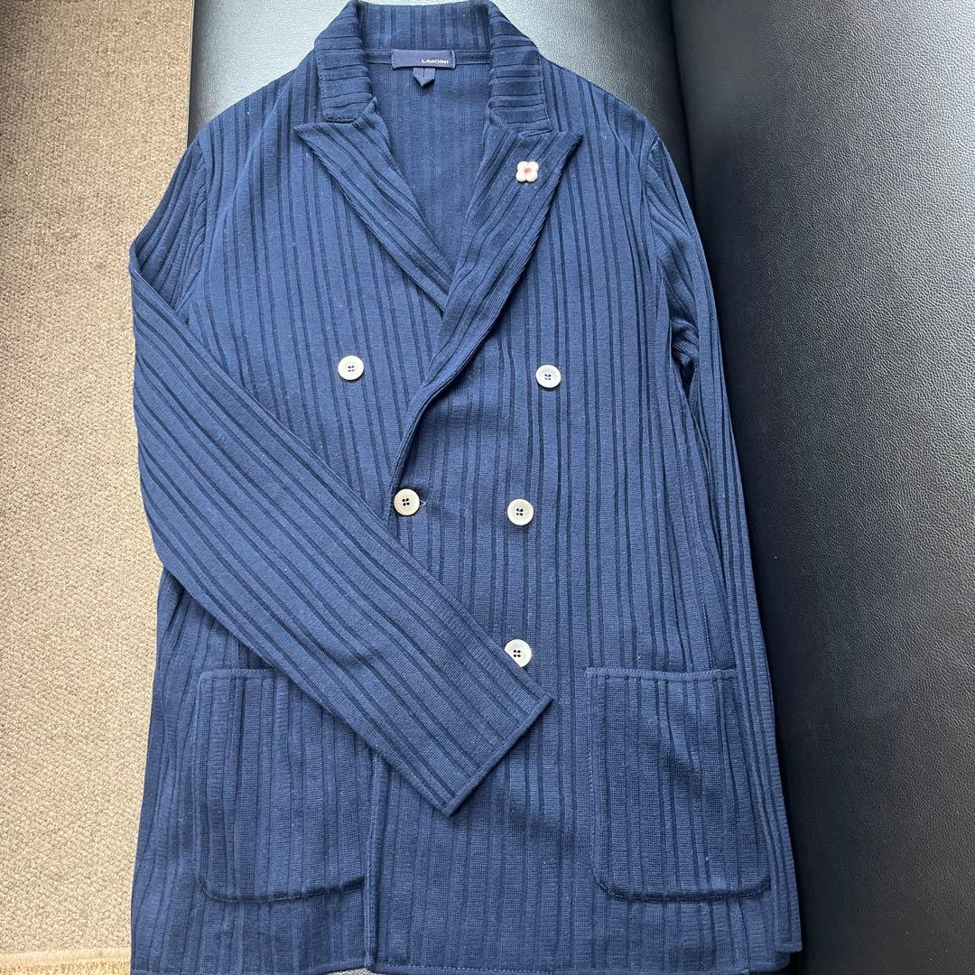 LARDINI ニート系　テーラードジャケット　ネイビー イタリア製