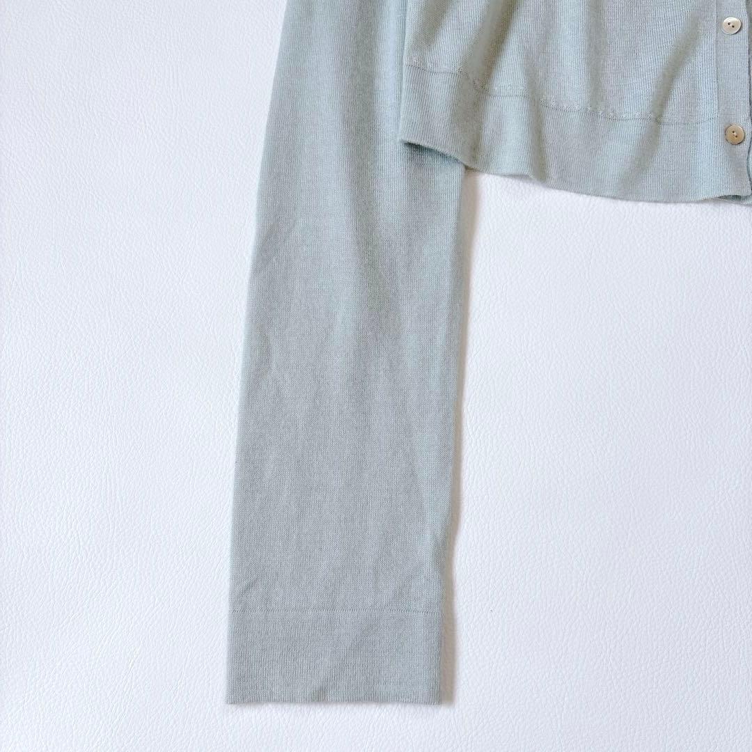 美品♡フォクシー アッパースタンダード カーディガン シェルボタン ライトブルー