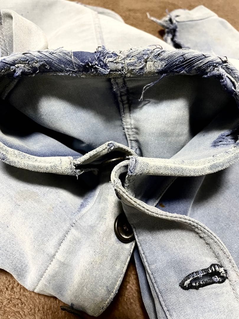 雰囲気抜群 40-50's french moleskin jacket ボロ