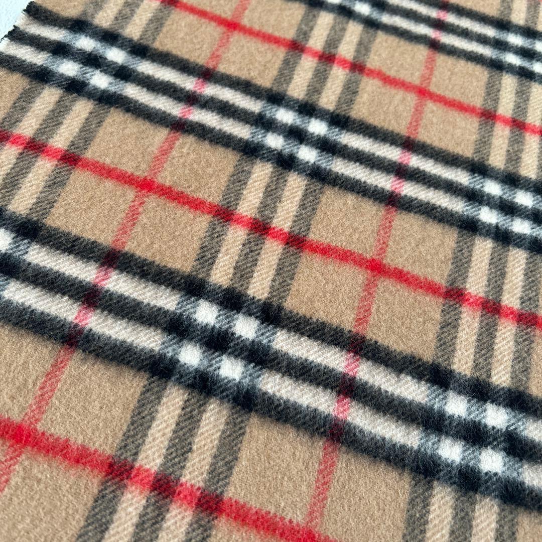 美品✨Burberrys バーバリー カシミヤ マフラー　ノバチェック　キャメル
