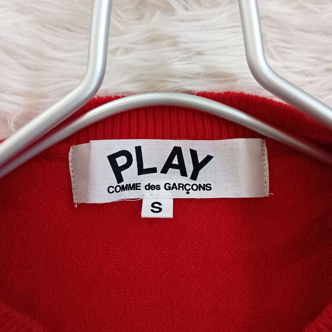 PLAY COMME des GARÇONS カーディガン レッド　 S プレイ