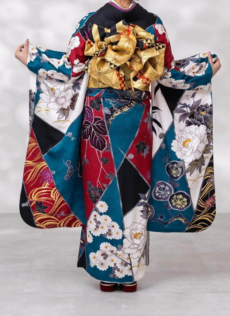 りんりん　振袖単品 150cm~160cmの方用【943】