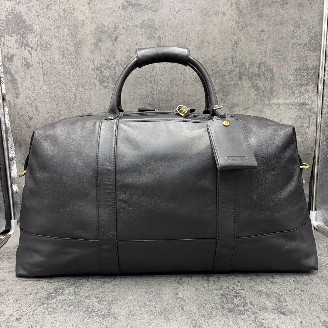 美品 オールドコーチ ボストンバッグ レザー トラベル ハンド 0503 黒