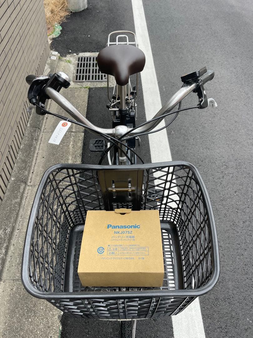 パナソニック電動アシスト自転車 ブラック 前カゴ付き26CPDE28