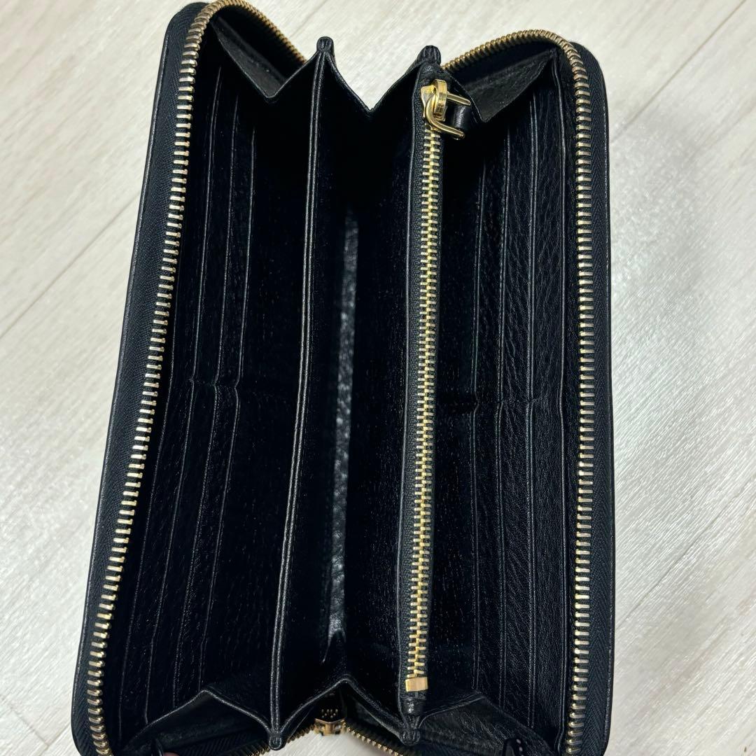 PRADA プラダ 長財布 財布 ファスナー サフィアーノ ブラック