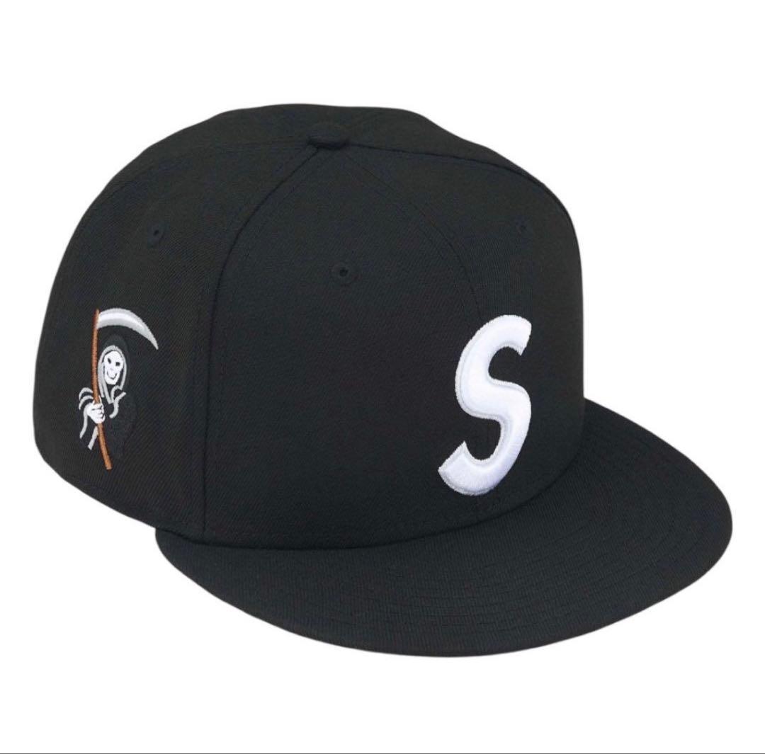 supreme sロゴ　キャップ　ニューエラ