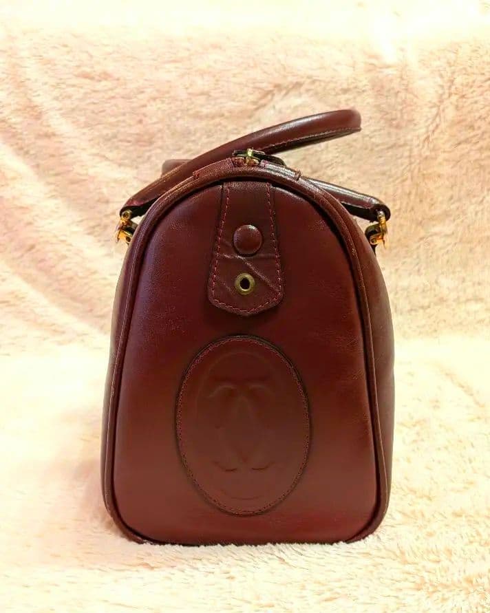 cartier カルティエ ミニボストンバック ボルドー