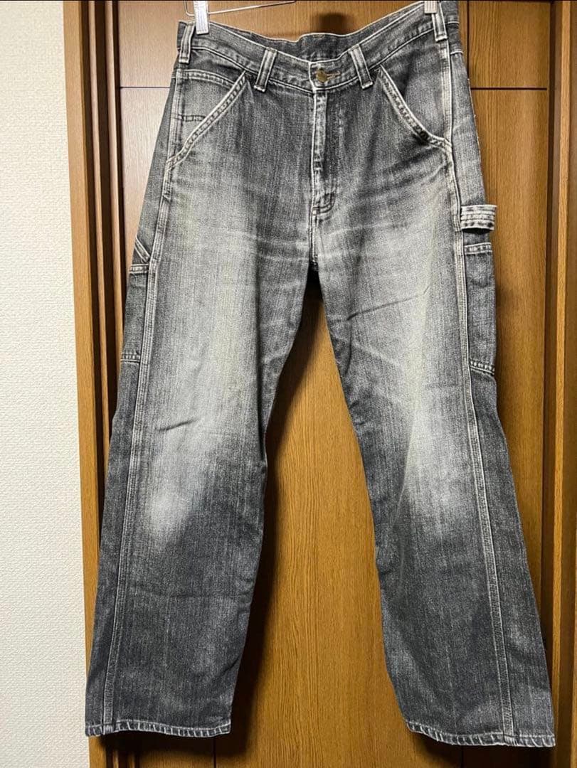 カーハート ブラックデニム　ペインターパンツ　古着