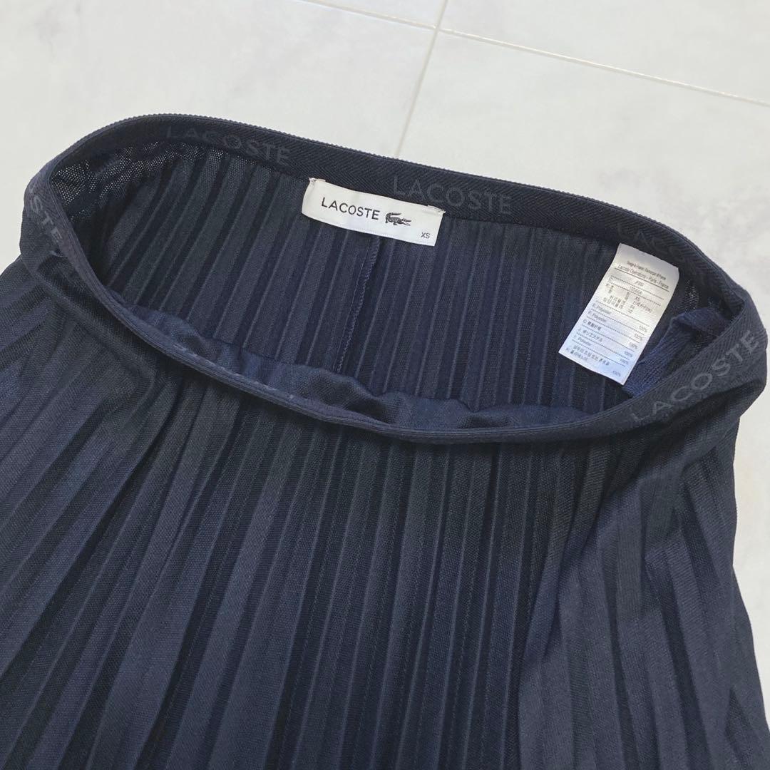 LACOSTE 定価2.4万 美品 プリーツスカート ネイビー 完売品 ラコステ