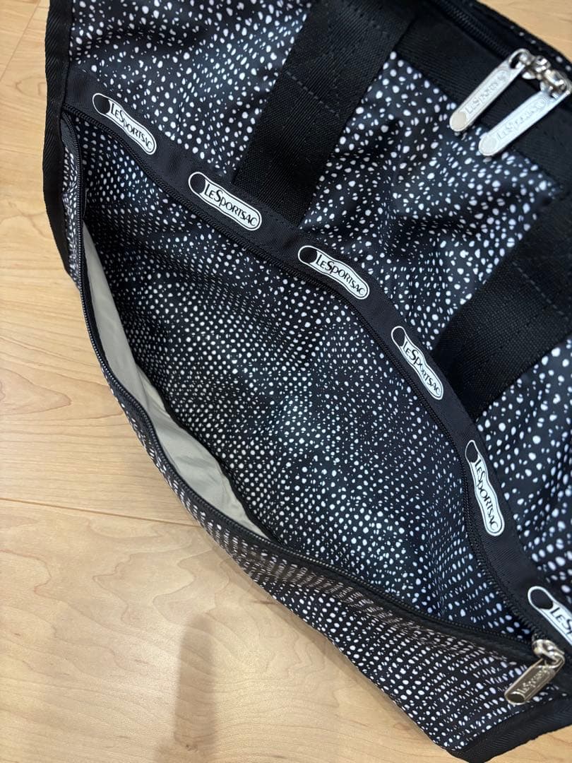 【未使用】LeSportsac ドットニュアンス柄 ボストンバッグ 黒ショルダー