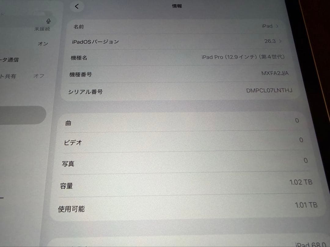 iPadpro 12.9インチ 1TB WiFi＋cellular