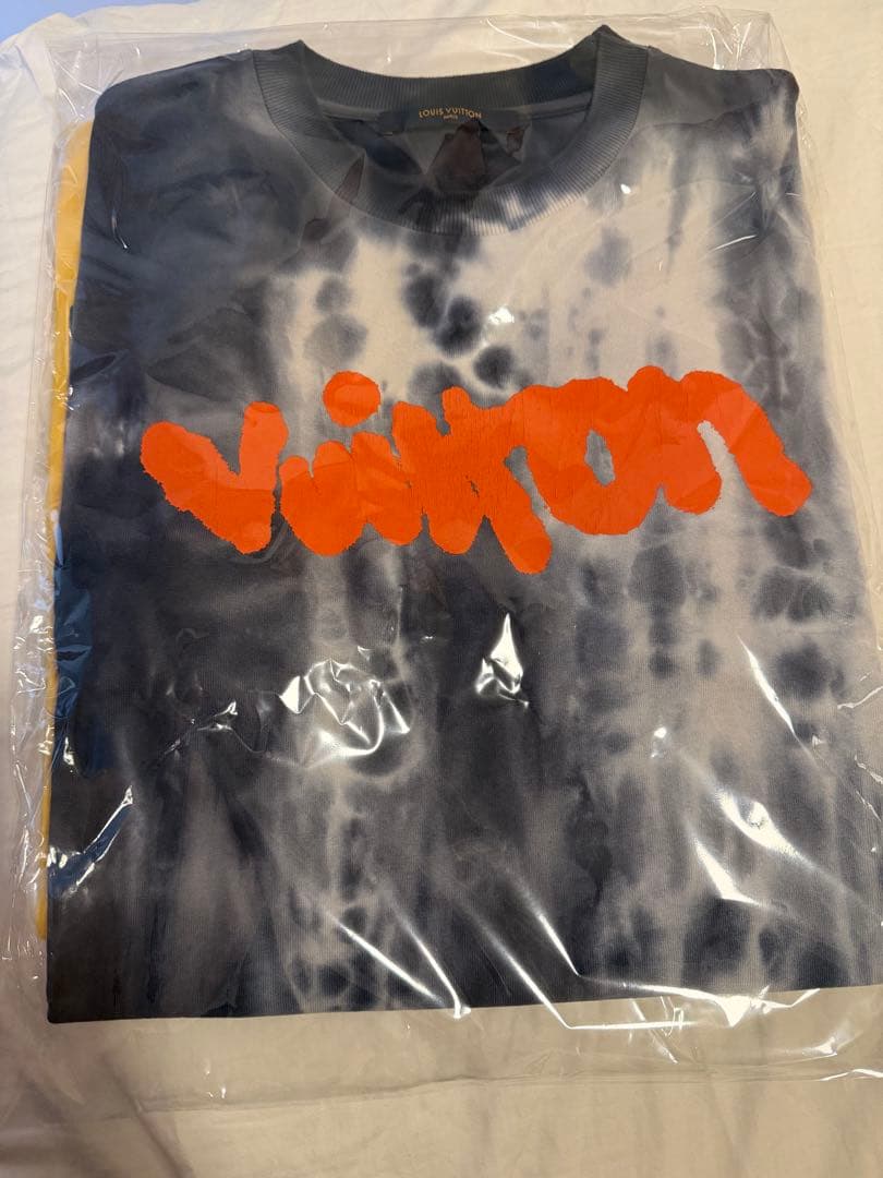 ルイヴィトン　タイダイ Tシャツ オレンジロゴ