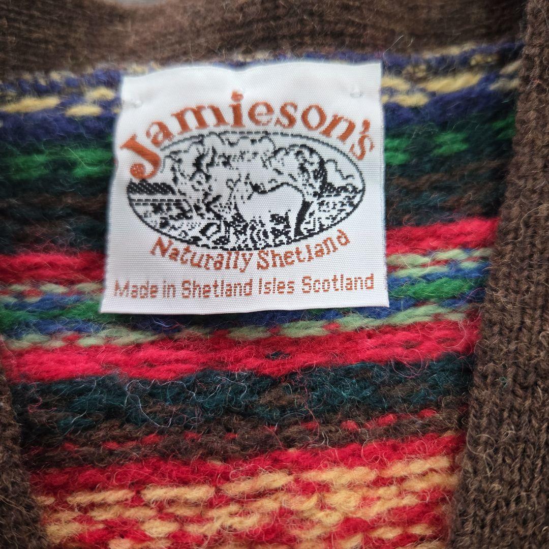Jamieson's ウールベスト 多色柄