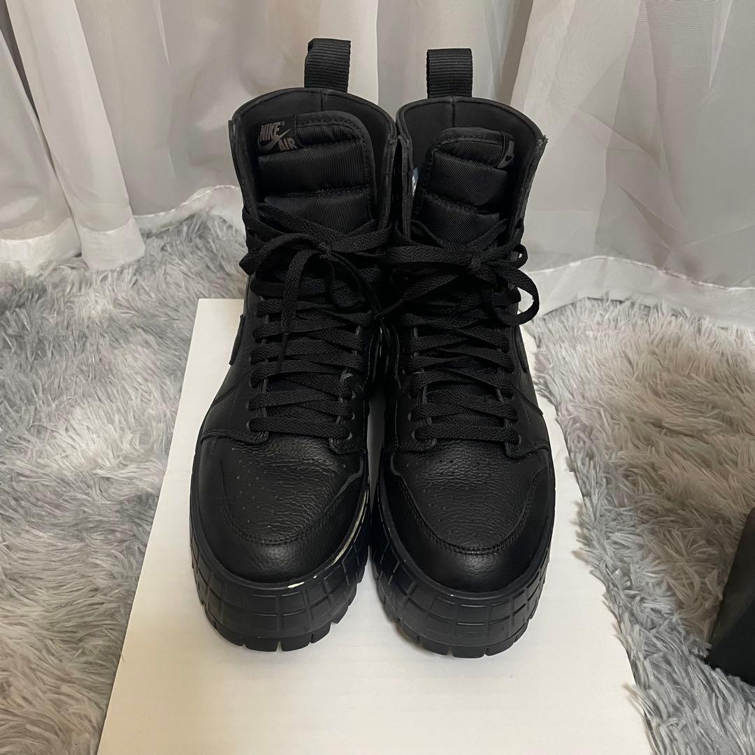 25 NIKE Brooklyn ブルックリン スニーカー ブーツ 厚底 黒