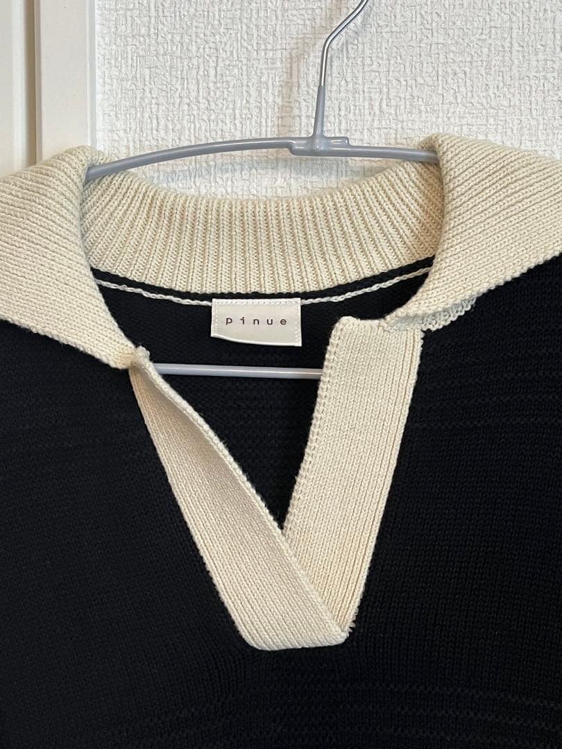 pinueシャツスリーブニットワンピース
