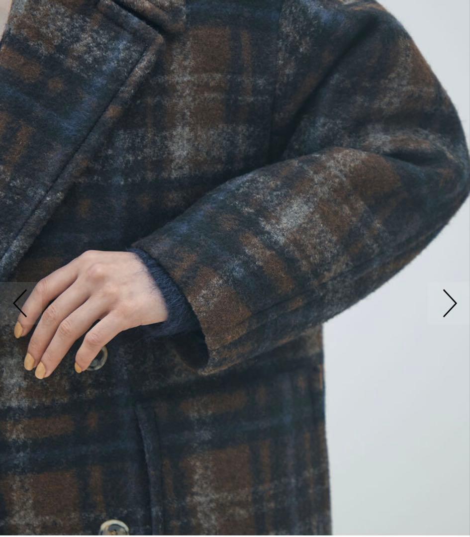 MACPHEE マカフィー ボンディングチェック ダブルブレストコート