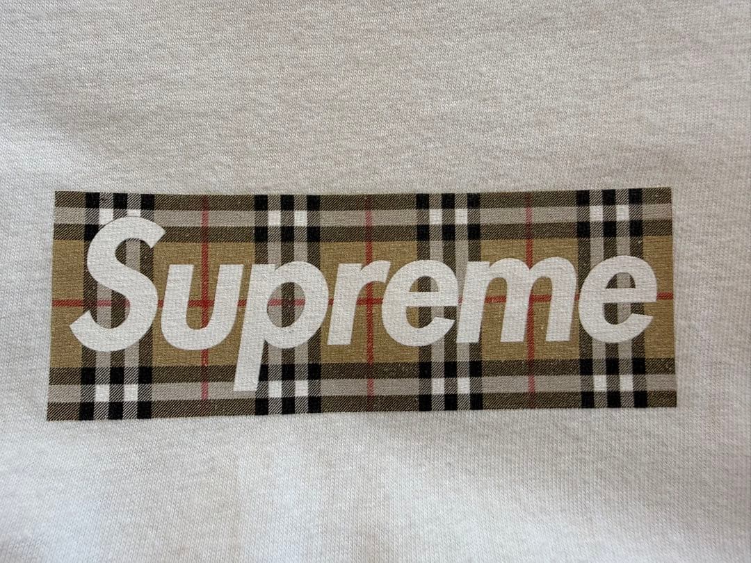 【L】22SS Supreme/Burberry Box Logo Tee