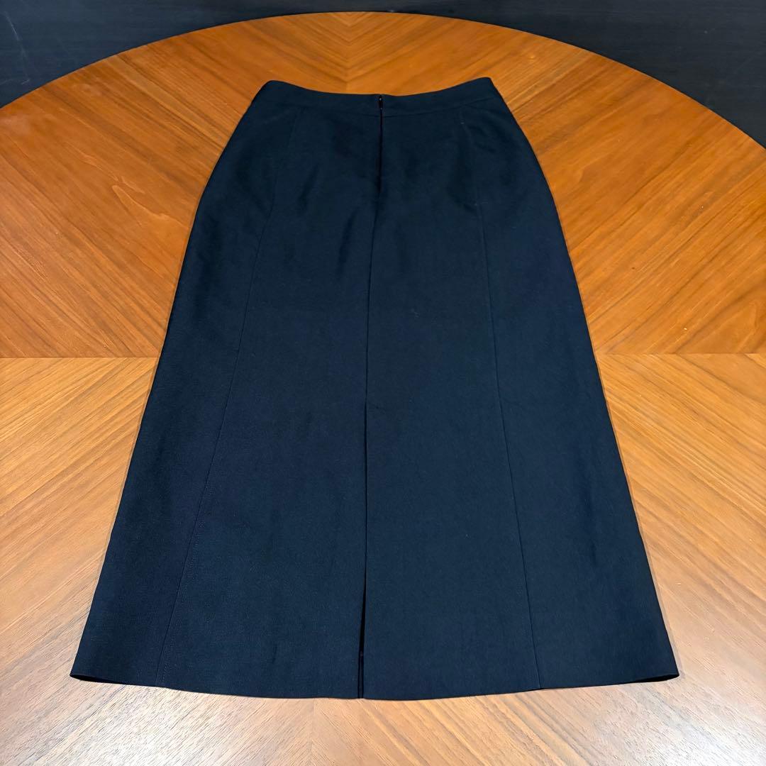 25ss デミルクスビームス 名品 ダブルクロスタイトスカート 黒 スリット
