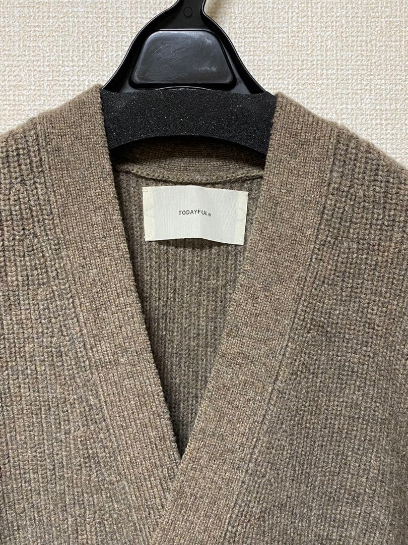 【TODAYFUL】Wool Ribknit Cardigan