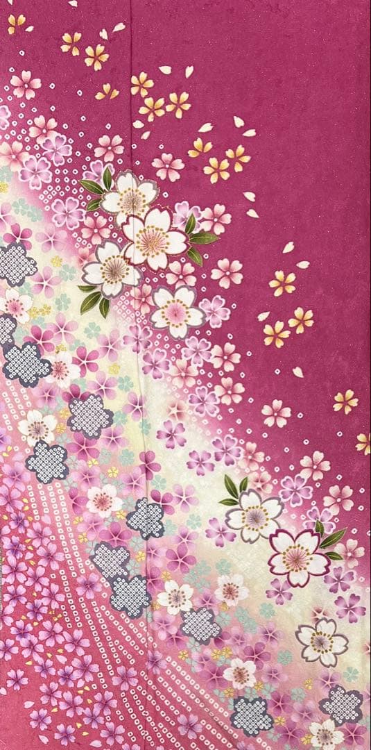 振り袖　フルセット　長襦袢付　金彩加工　刺繍入り　成人式　結婚式　777