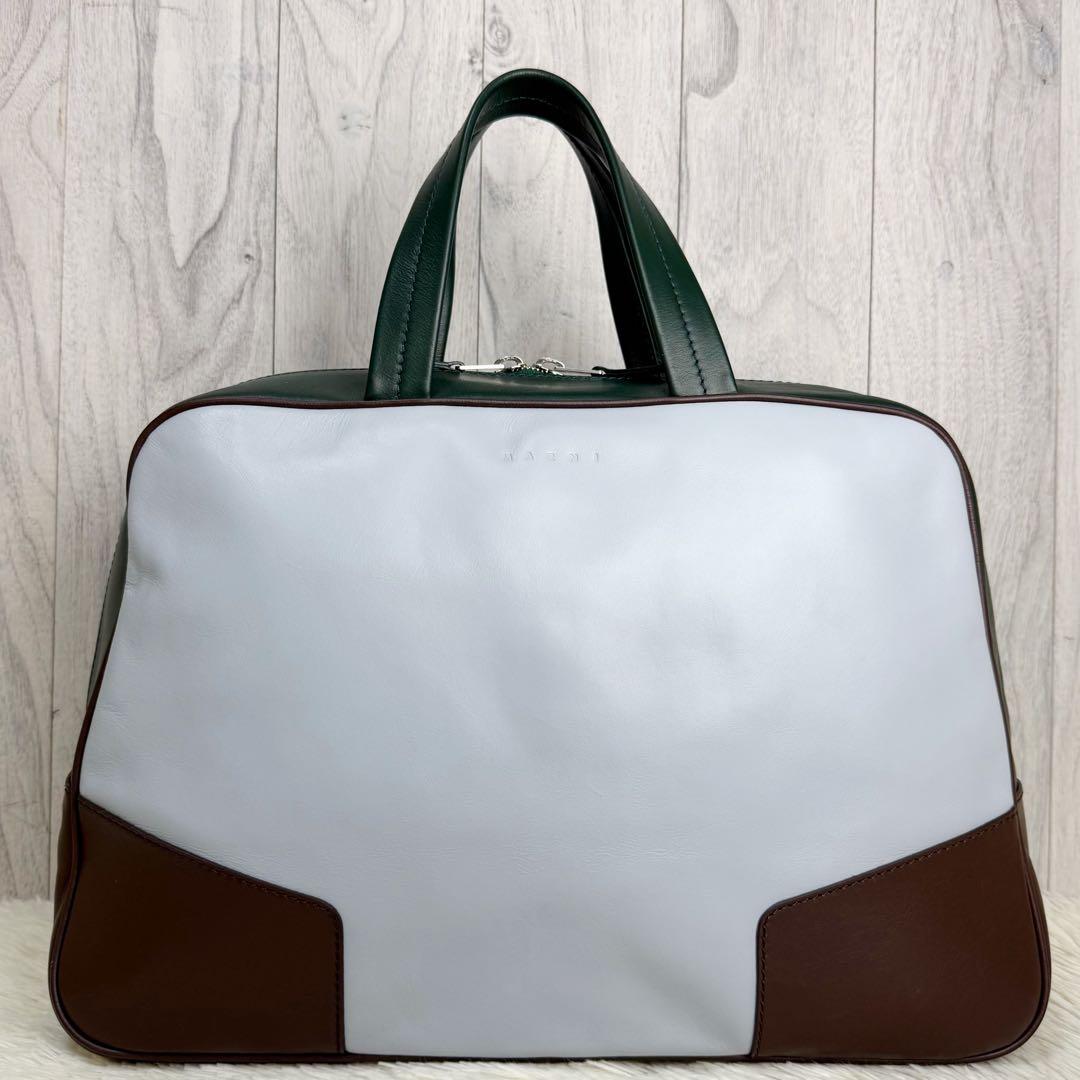 定価231000円♡希少♡カーフレザー♡MARNI マルニ ロゴ ボストンバッグ