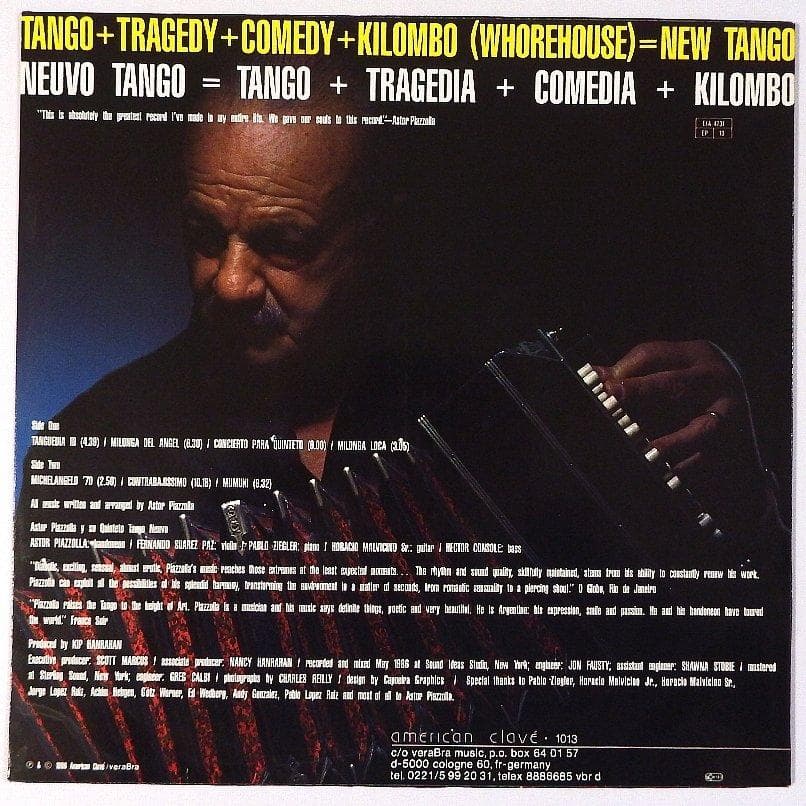Astor Piazzolla 傑作Tango: Zero Hour 極美品LP