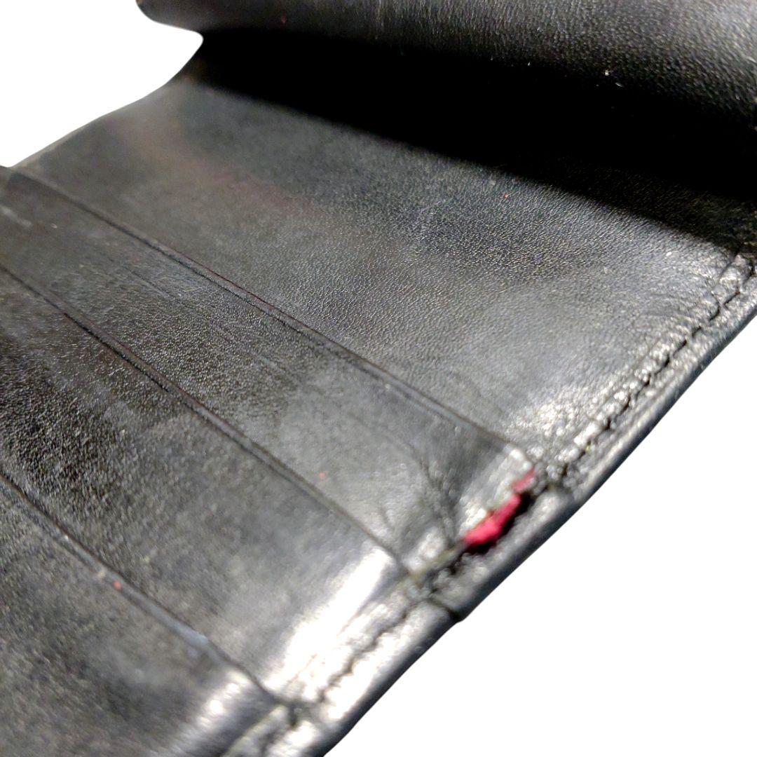 ヴィヴィアンウエストウッド がま口財布 黒 レザー オーブ 2つ折り