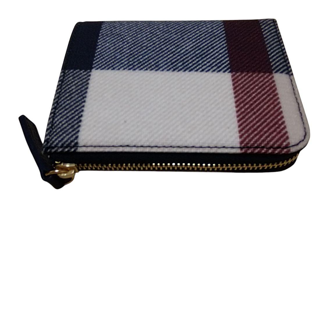 美品♪BLUE LABEL クレストブリッジチェック 柄 L字 財布
