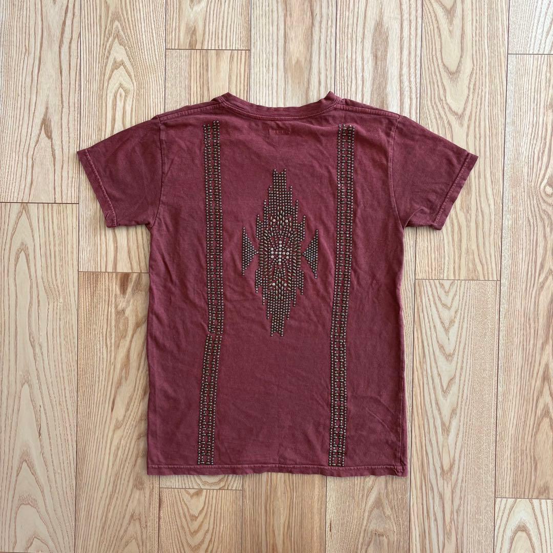 KAPITAL キャピタル スタッズ Tシャツ ボルドー 日本製