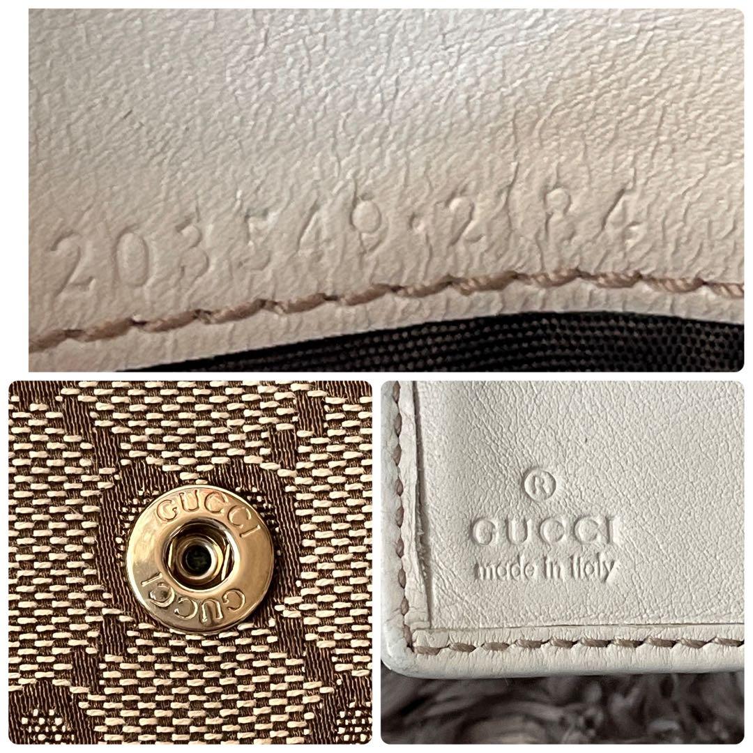GUCCI ✨GGキャンバス　折り財布　ラブリーハート　ホワイト　レディース
