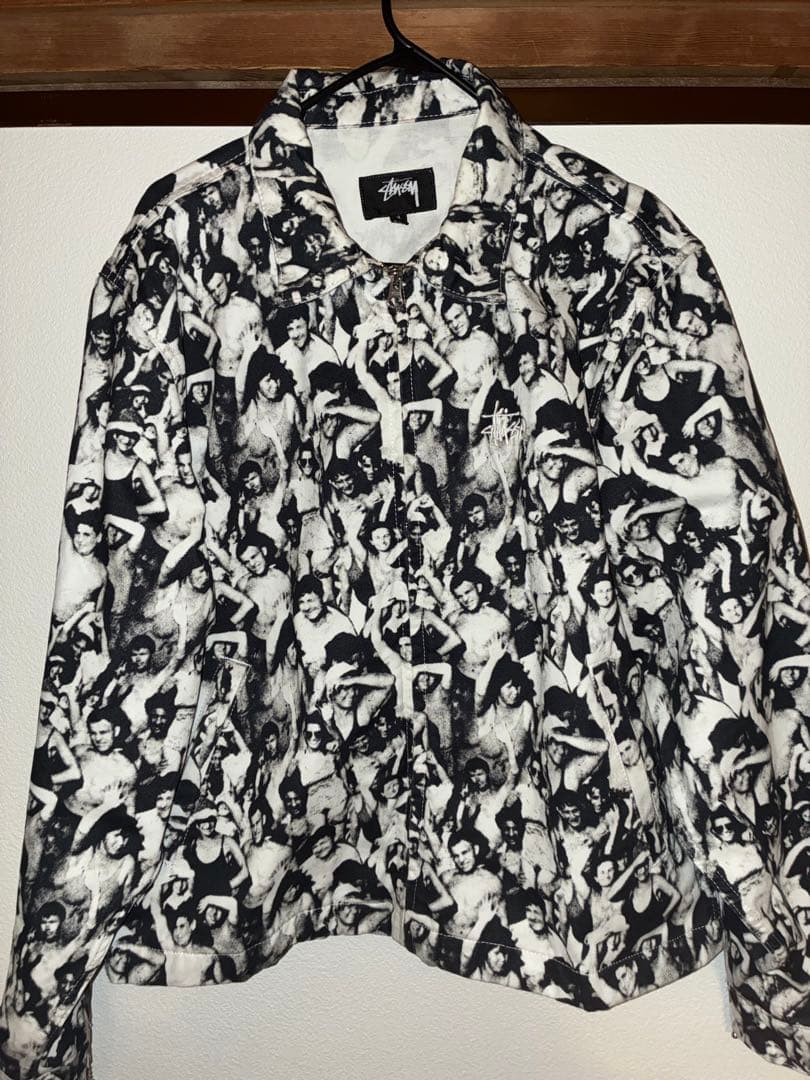 stussy 白 ジャケットBeach Mob Bing jacket
