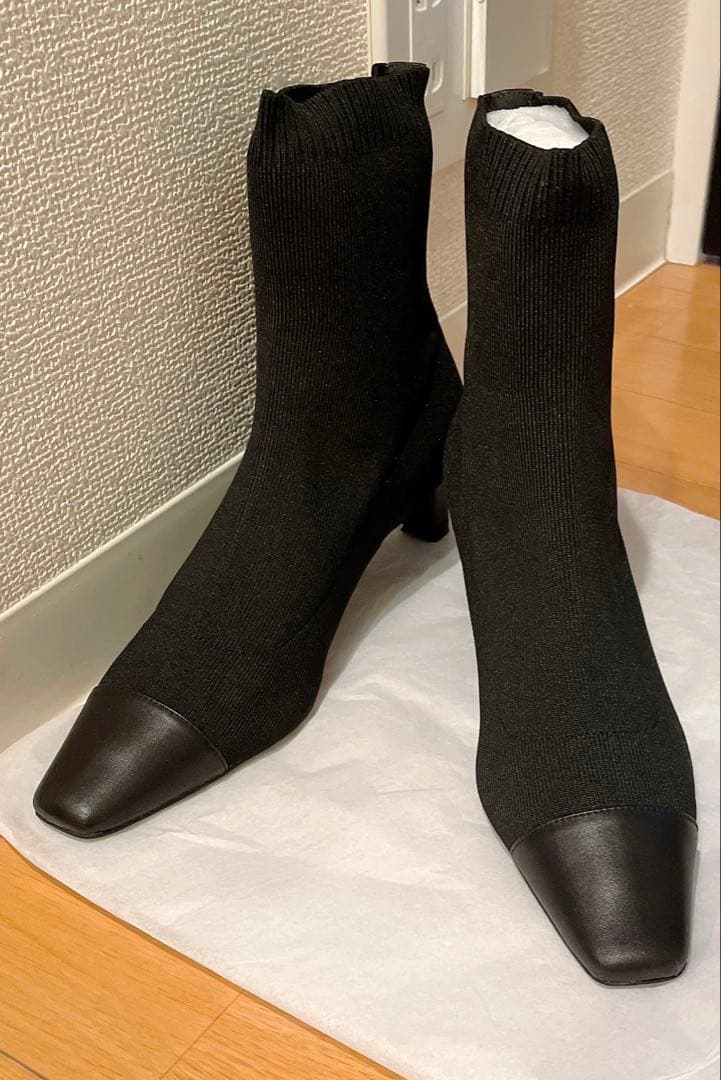 fray i.d ニットショートブーツ　24.5