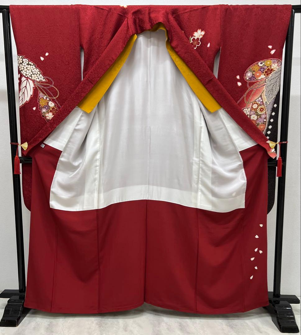振り袖　フルセット　別誂長襦袢　金彩加工　刺繍入り　成人式　重ね襟付き　781