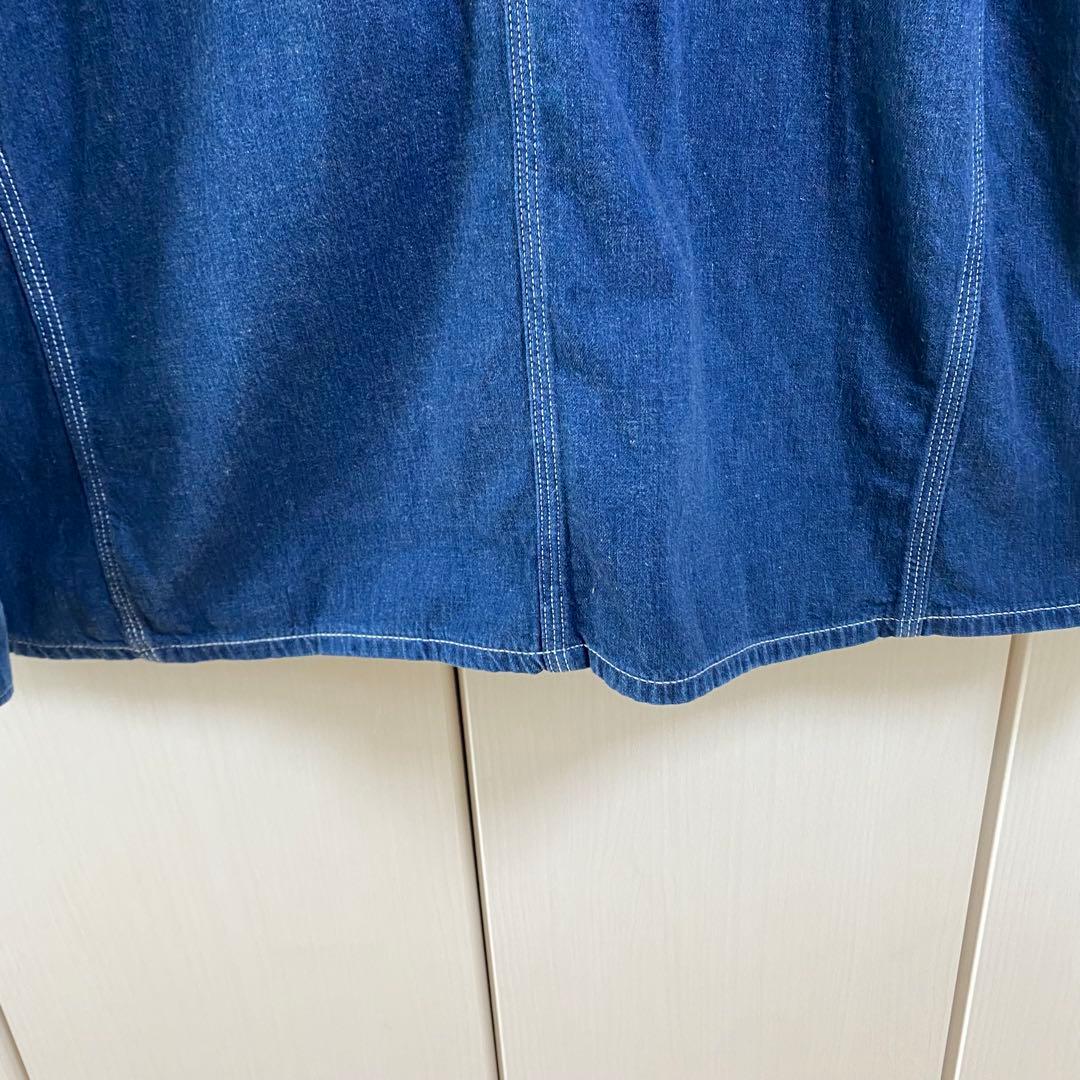 Denime ドゥニーム デニムカバーオール バンドカラー ワークジャケット L