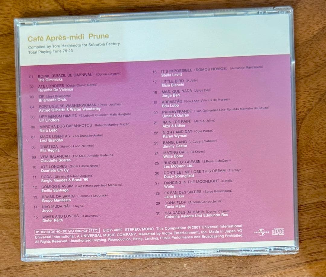 Café Après-midi 初期 色名シリーズ 8枚セット 橋本徹 監修CD