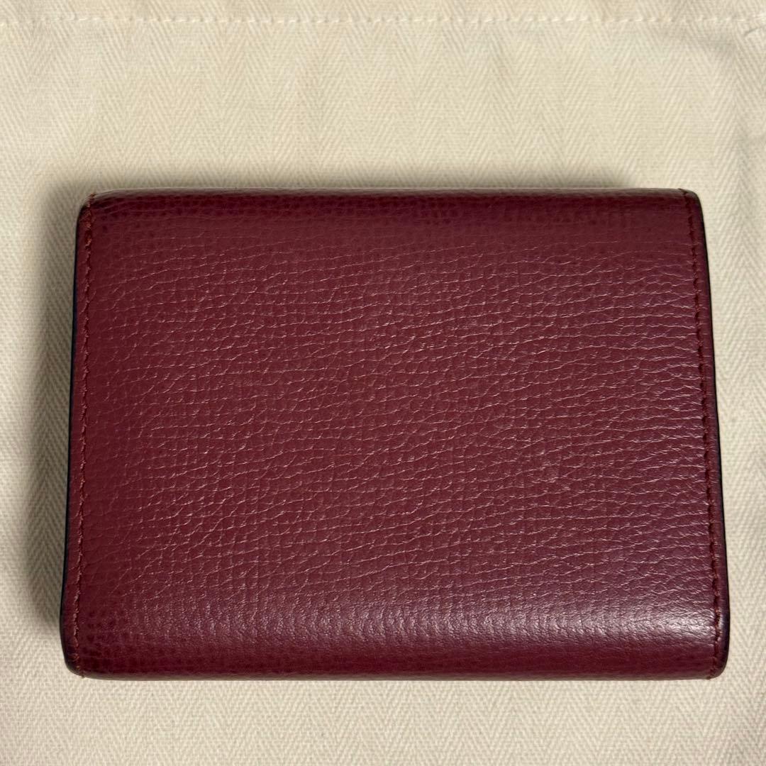 《値下げ》ロエベ アナグラム トライフォールド ウォレット 三つ折り財布 赤系