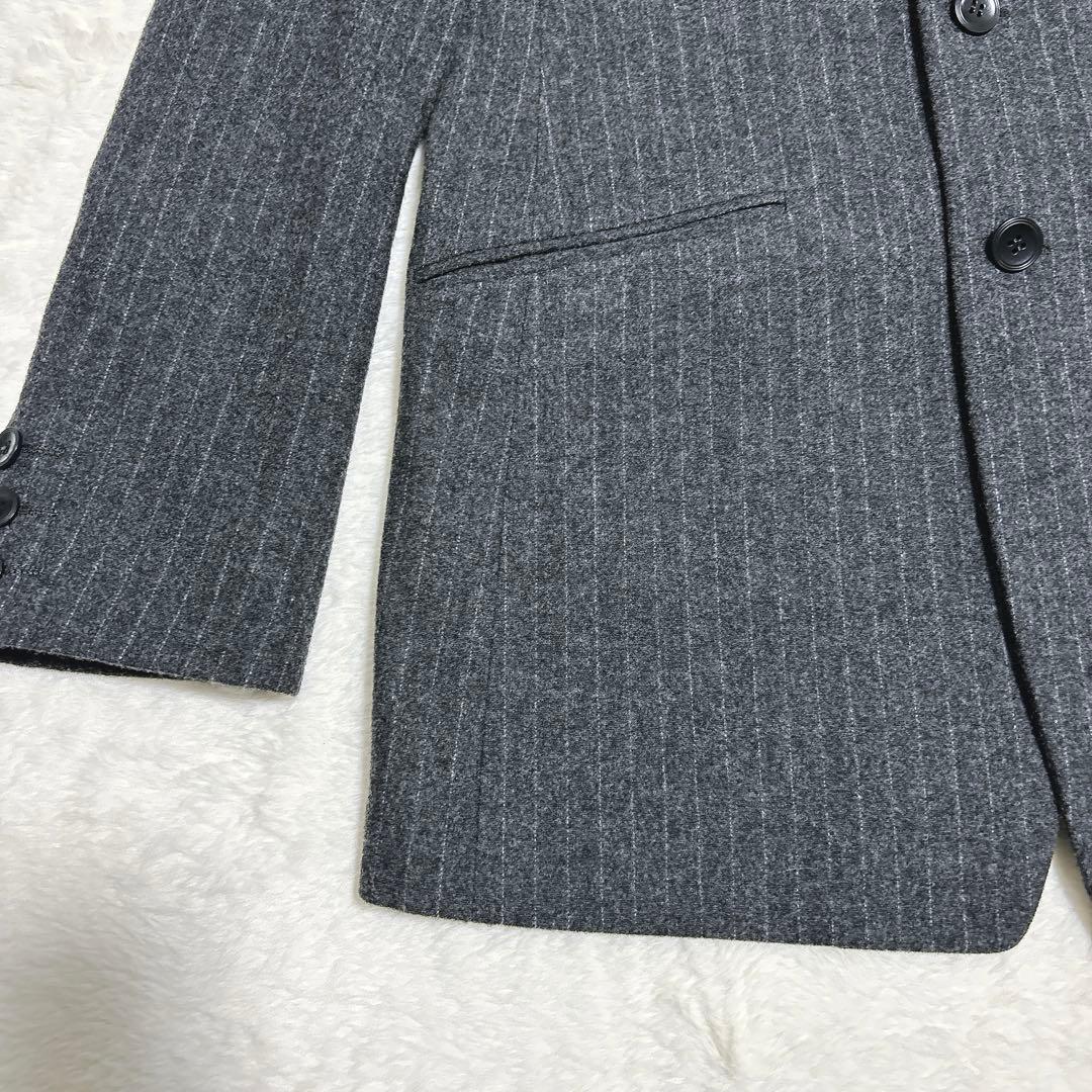 【美品】　ジャンポールゴルチェオム　ジャケット グレー　ストライプ　3ボタン