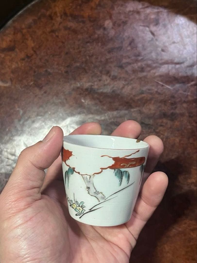 色絵　古伊万里　古九谷　そば猪口　蕎麦猪口　柿右衛門　藍九谷　民芸　民藝