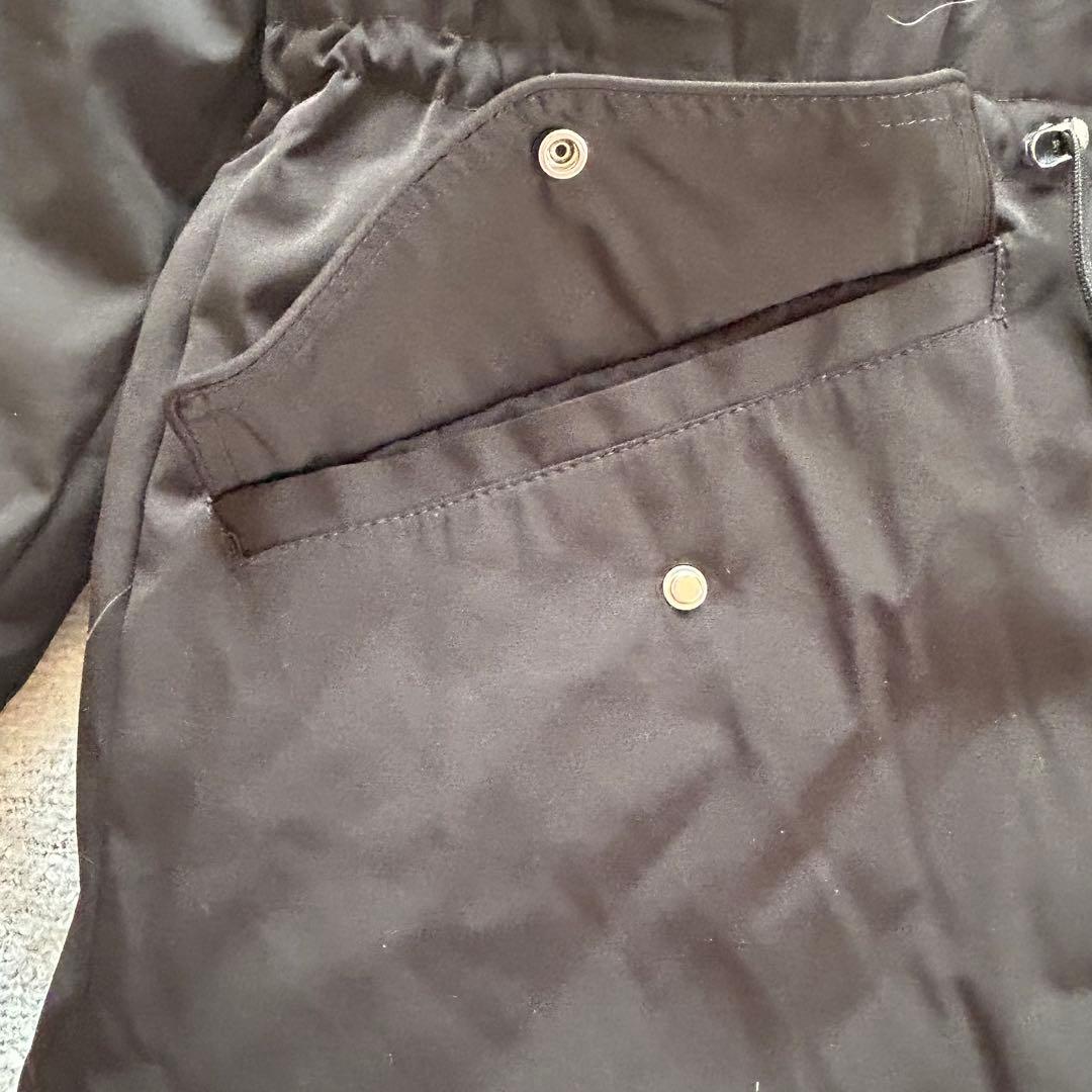 美品【ZARA TRF】ザラ トラファ ファー付 モッズコート 黒 サイズM