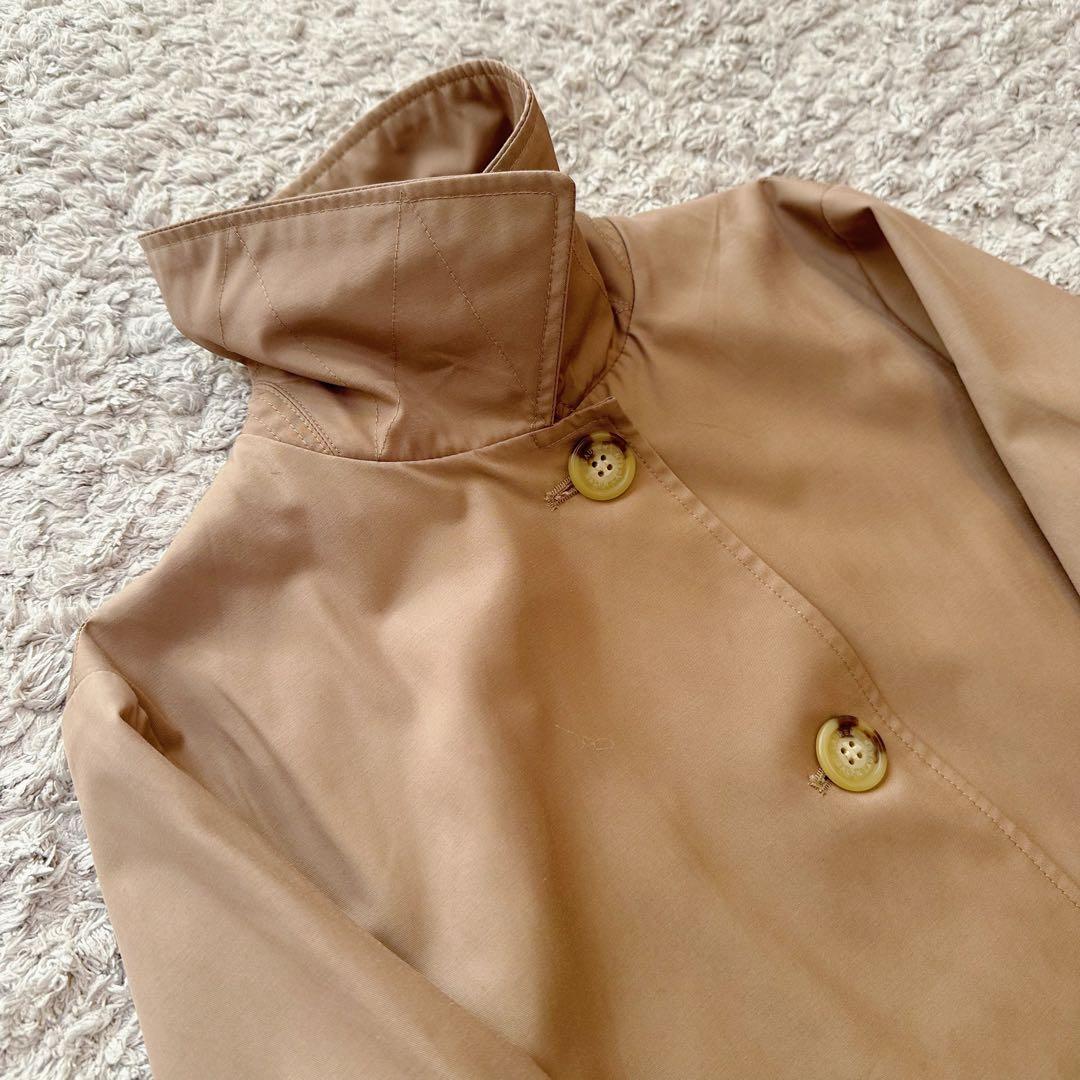 ラルフローレン：美品【コットンポリ／チェーン柄】セミロング•ステンカラーコート