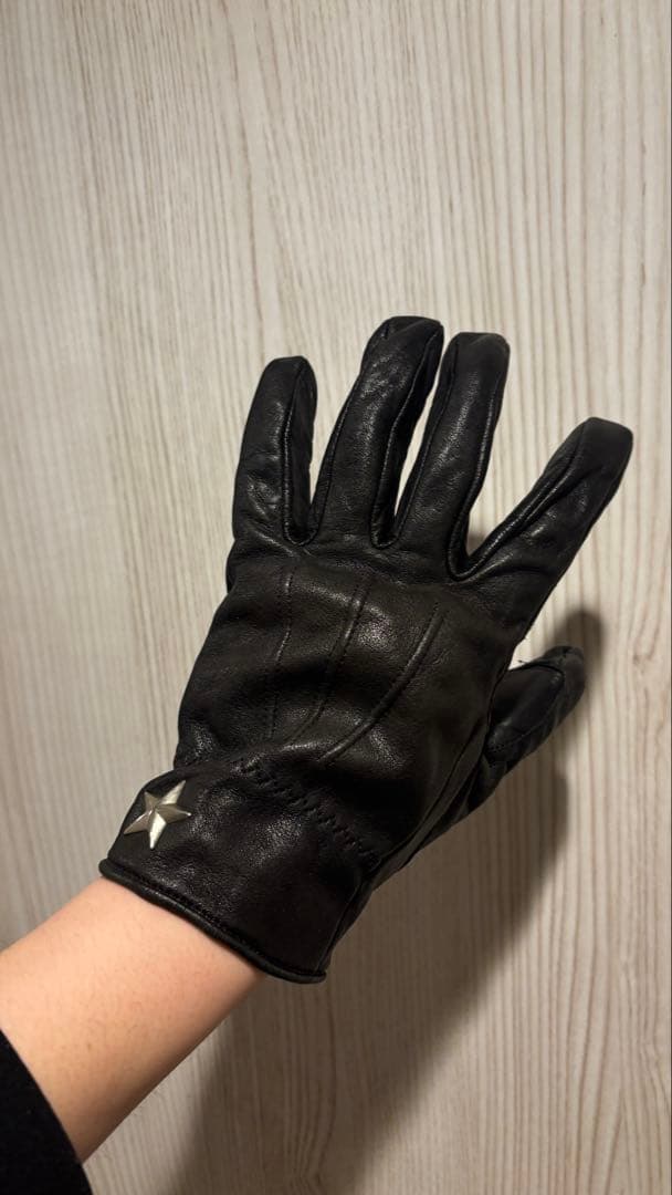 ラ*！様 Schott ショット レザーグローブ ワンスター 手袋 山田蓮 バイ