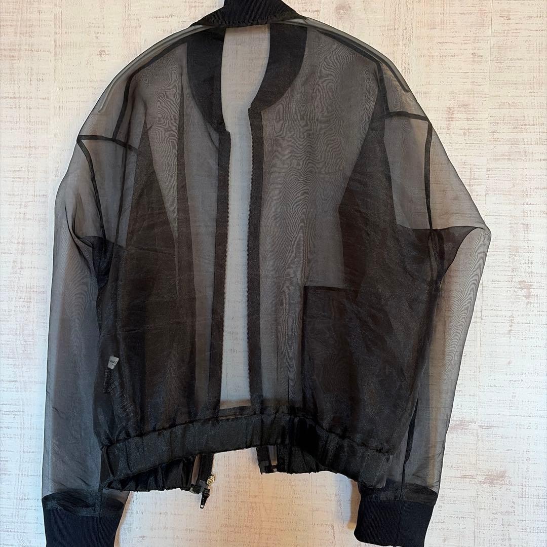 【美品】SUNDAY オーガンジーブルゾン　ステッカー付き