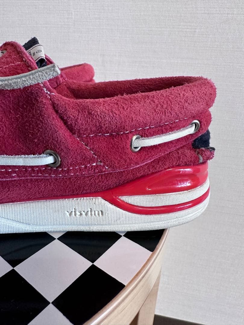 VISVIM HOCKNEY MKI-FOLK ビズビム デッキシューズ レッド