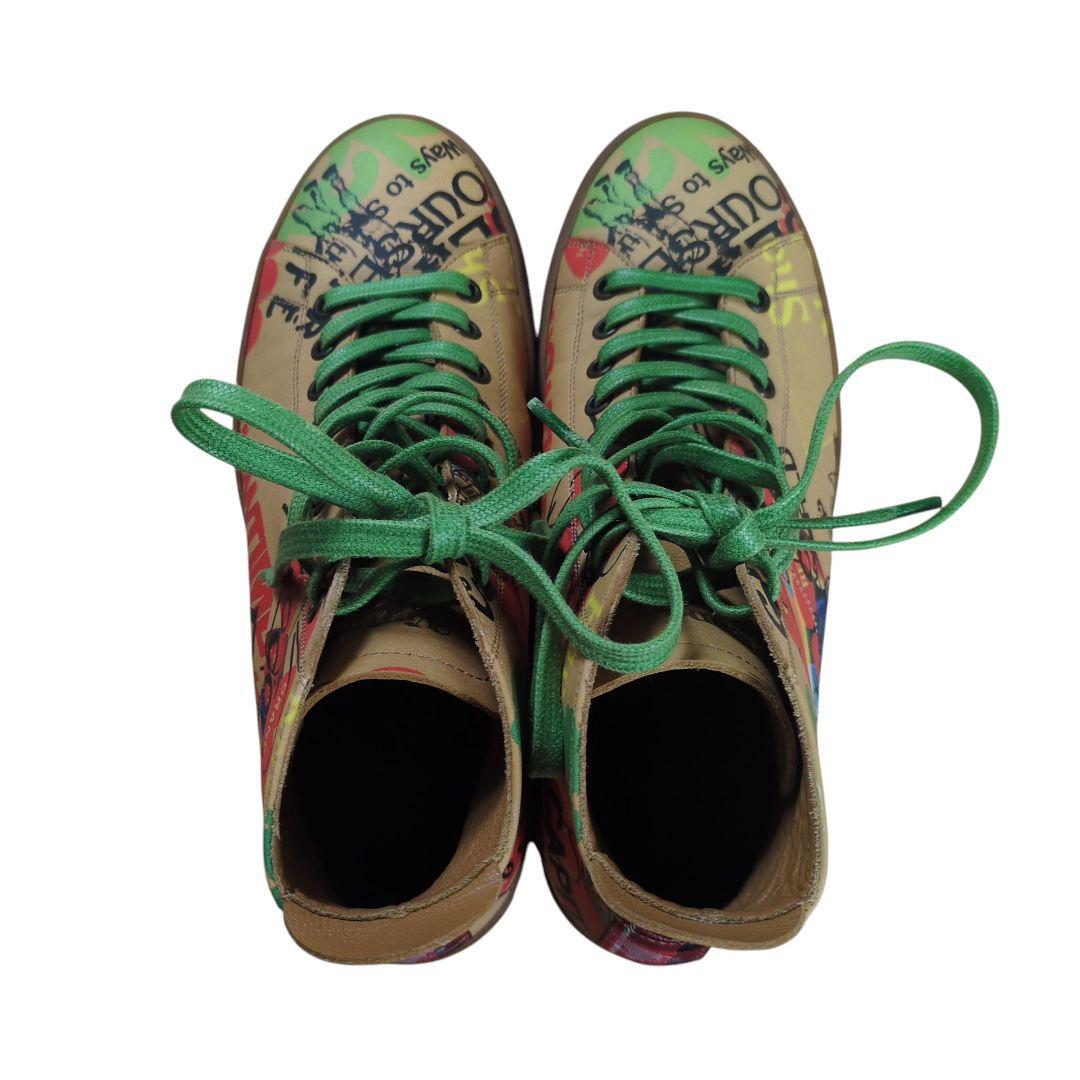 【美品】Vivienne Westwood グラフィック レースアップブーツ