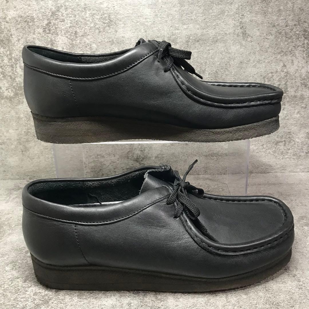 【美品】Clarks クラークス Wallabee レザー ブーツ　ブラック